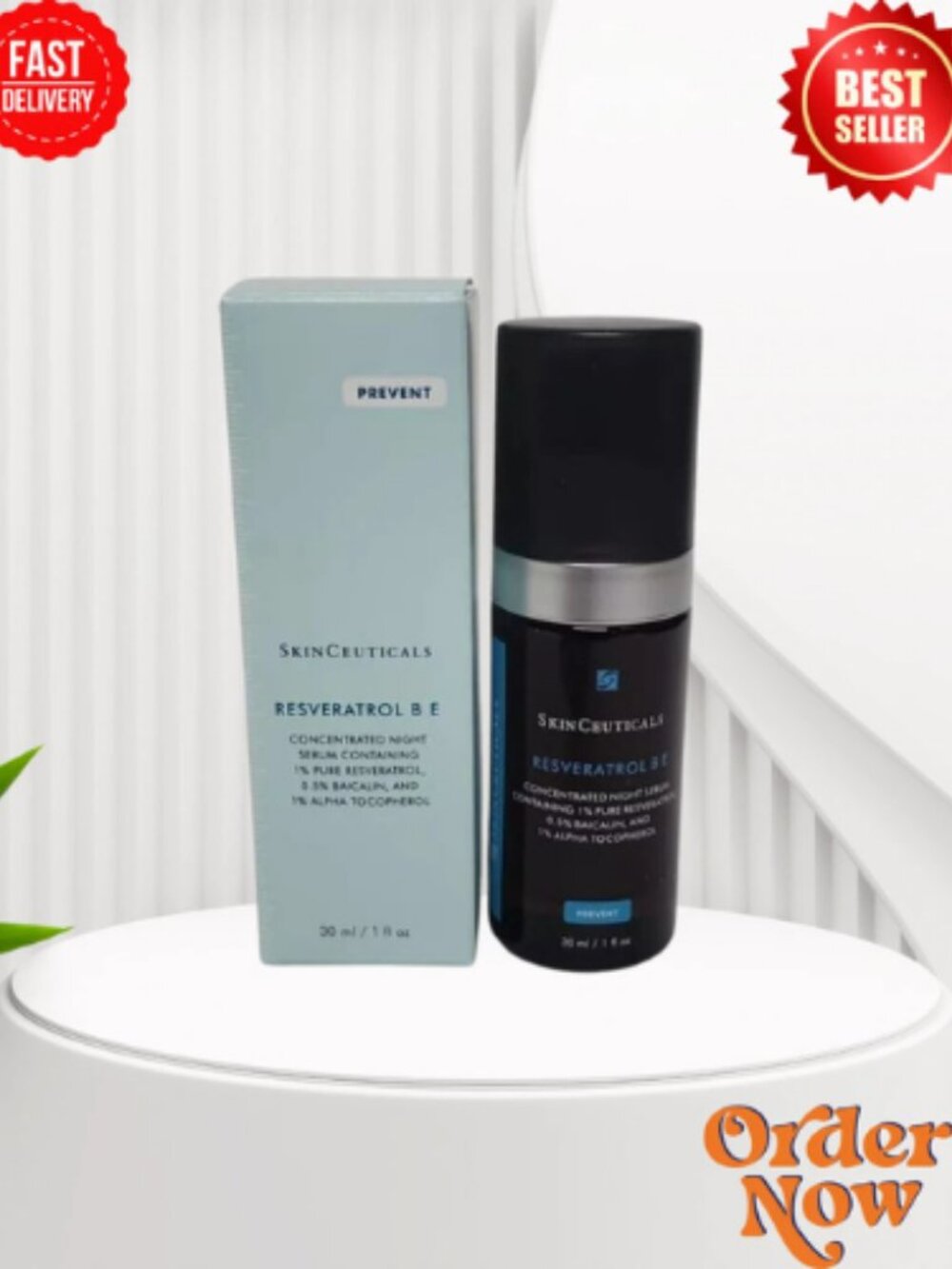 SkinCeuticals Resveratrol B E Antioxidant Night Concentrate. A rich antioxidant